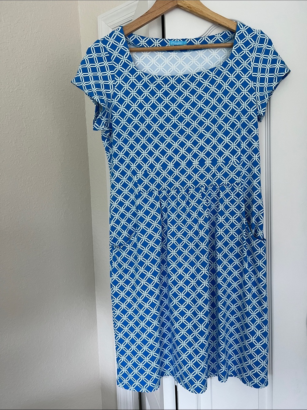 J. McLaughlin EMMA Blue Design Dress